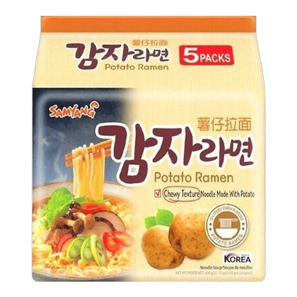 Лапша быстрого приготовления картофельная Samyang, пачка 120 г х 5 шт  #1