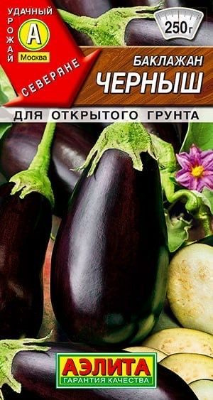 БАКЛАЖАН ЧЕРНЫШ. Семена. Вес 0,1 гр. Для открытого грунта.  #1