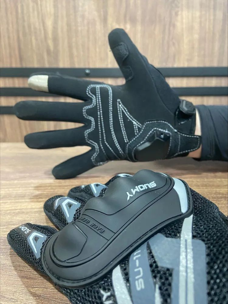 MotoLike перчатки текстильные Suomy черно-белые M #1