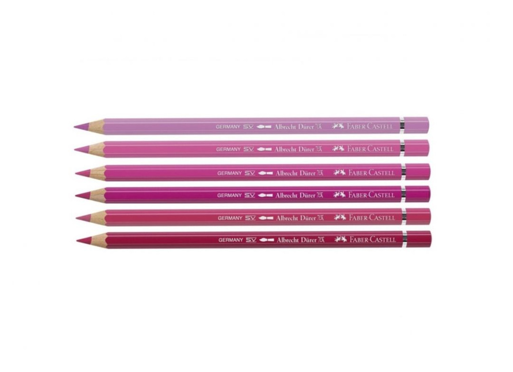 Набор акварельных карандашей Faber-Castell "Durer" розовые оттенки, 6шт  #1