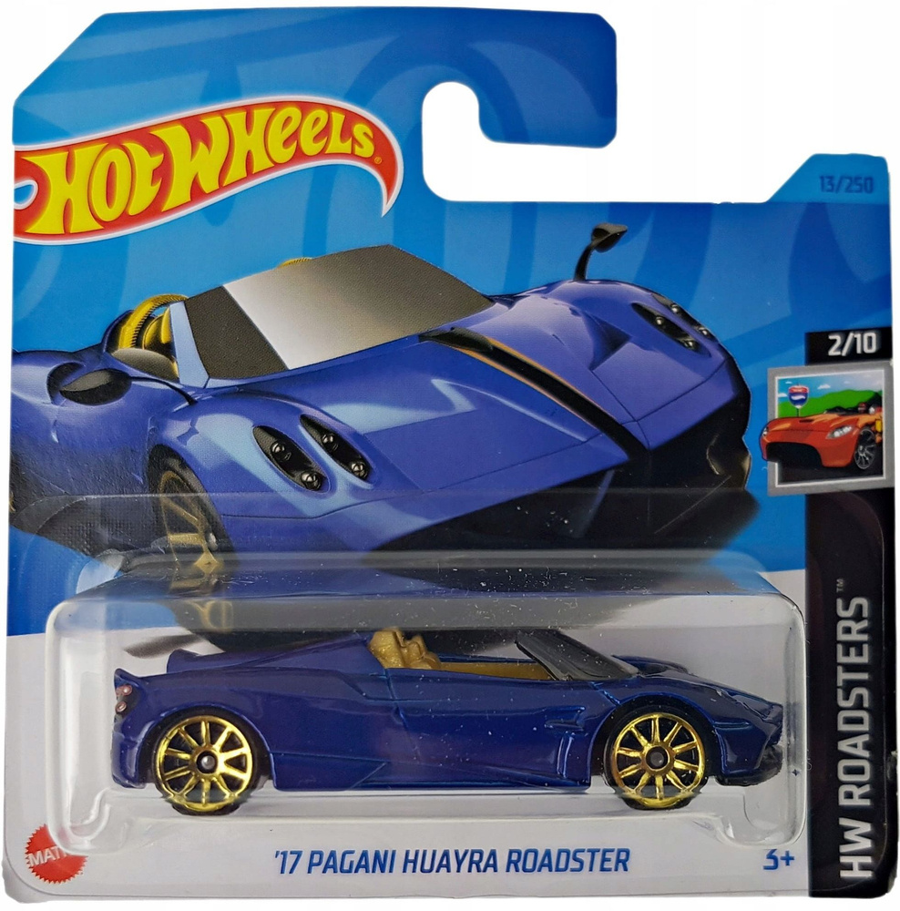 Игрушечная машинка Hot Wheels '17 Pagani Huayra Roadster Metallic Blu Francia (базовая коллекция 2023 #1