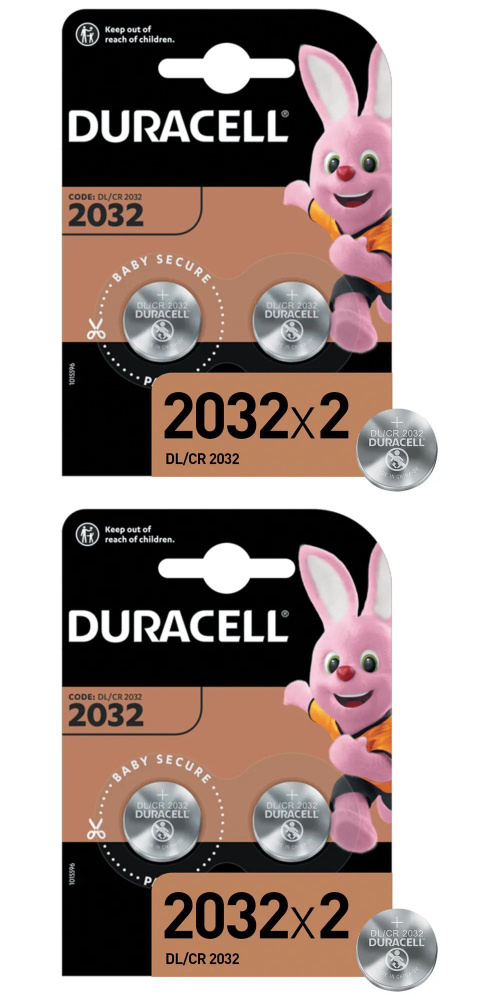 Duracell Батарейка CR2032, Литиевый тип, 1,5 В, 4 шт #1