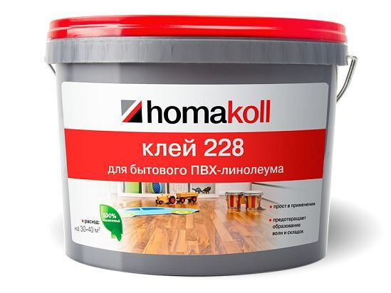 Клей Homakoll 228 (7 кг) для бытового линолеума водно-дисперсионный морозостойкий  #1