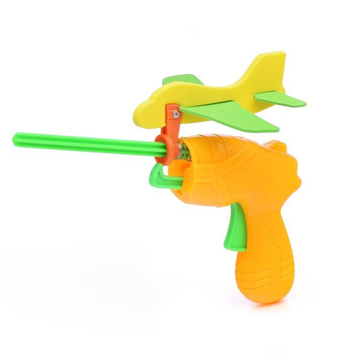 Игрушка-запускалка Oubaoloon С самолетиком, пластик, в пакете (JY3288-6)  #1