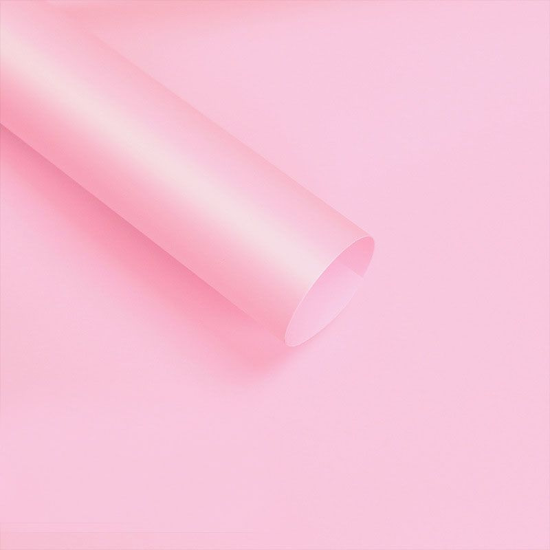 Пленка матовая для упаковки цветов, подарков "Яркий акцент" нежно-розовая 50х50 - 20 шт.  #1
