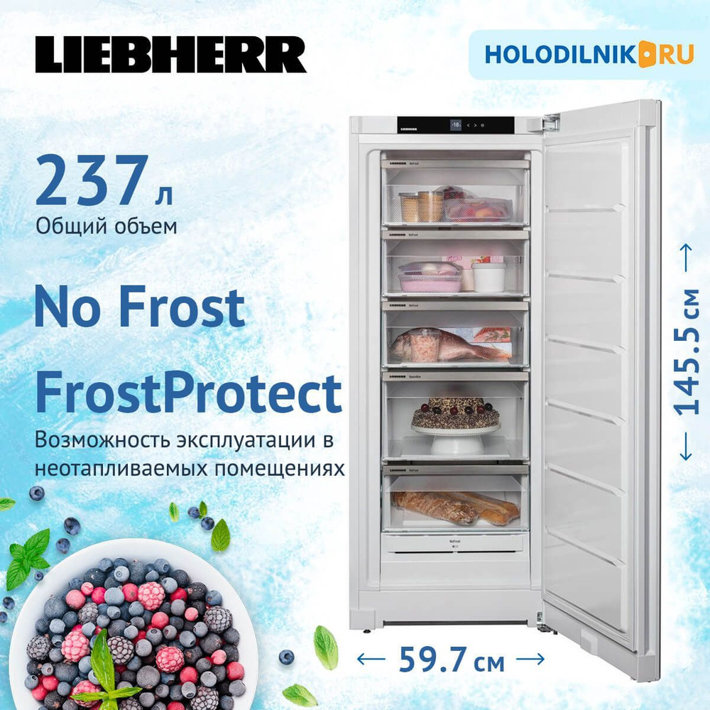 Морозильная камера Liebherr FNf 4605-20 001 NoFrost FrostProtect по низкой  цене: отзывы, фото, характеристики в интернет-магазине Ozon (656742022)