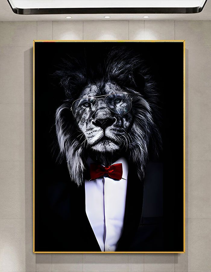 Pechat vip Картина "Интерьерная на холсте Брутальный лев", 70 х 50 см  #1