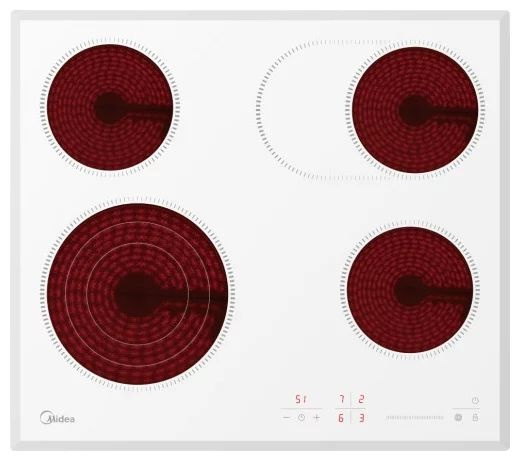 Midea Электрическая варочная панель Электрическая стеклокерамика MC-H64767FW, белый  #1