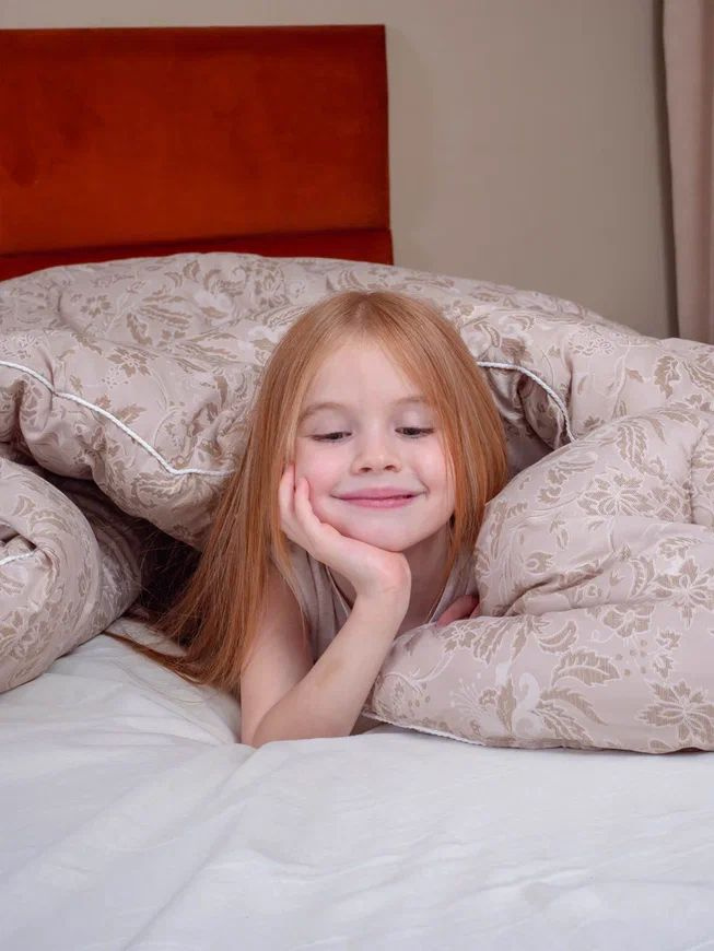 Одеяло 1.5 спальное зимнее теплое детское 150х210 лен полутороспальное  #1