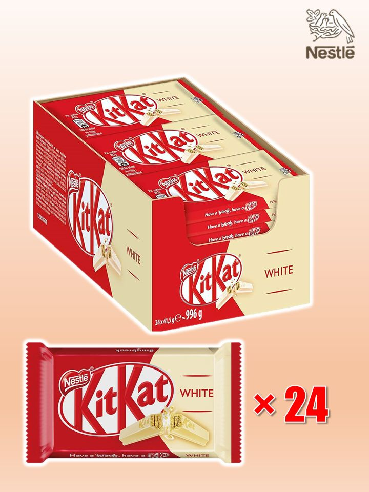 Батончик KitKat 4 fingers белый шоколад с хрустящей вафлей, 41.5 г* 24 шт  #1