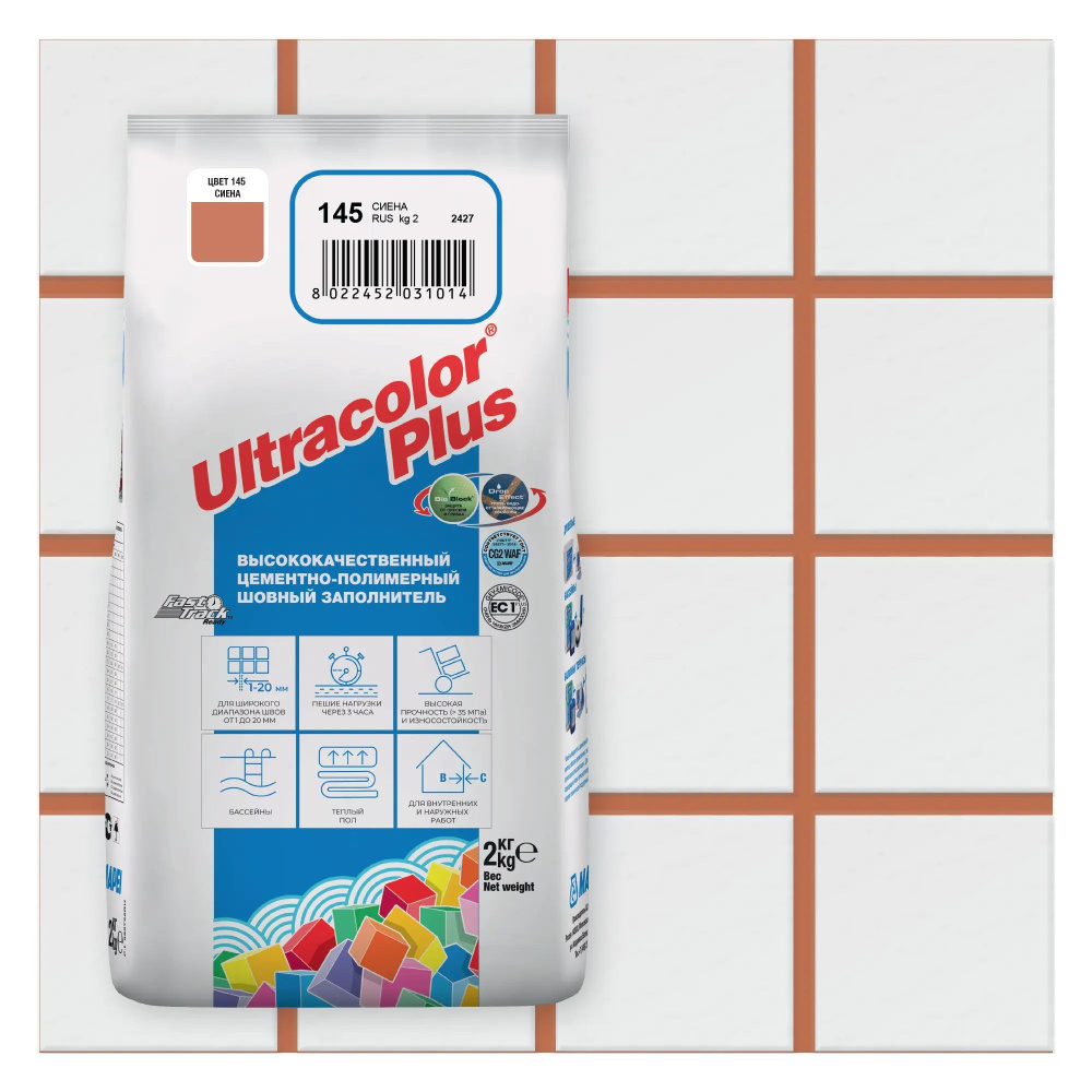 Затирка Mapei Ultracolor Plus № 145 Сиена 2кг 6014502A #1