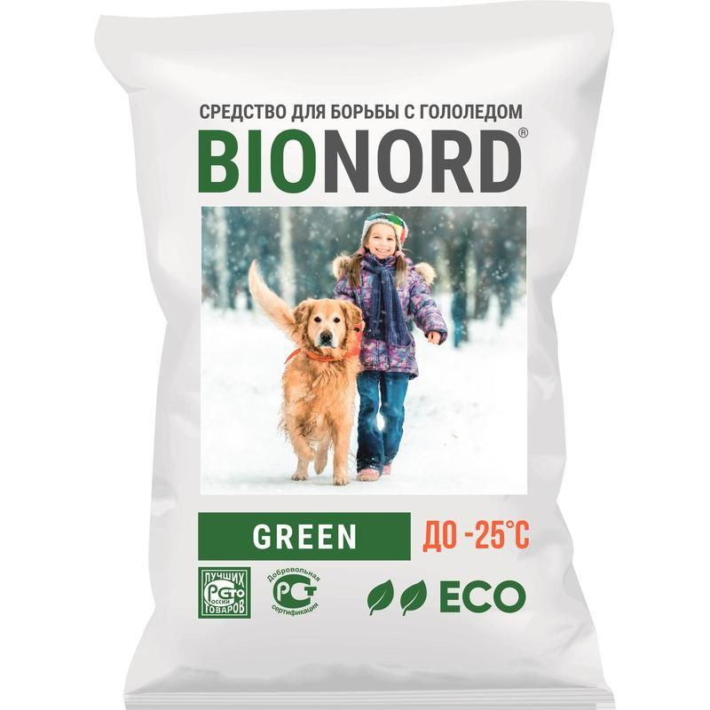 Бионорд Антигололедный реагент BIONORD GREEN, 23 кг #1