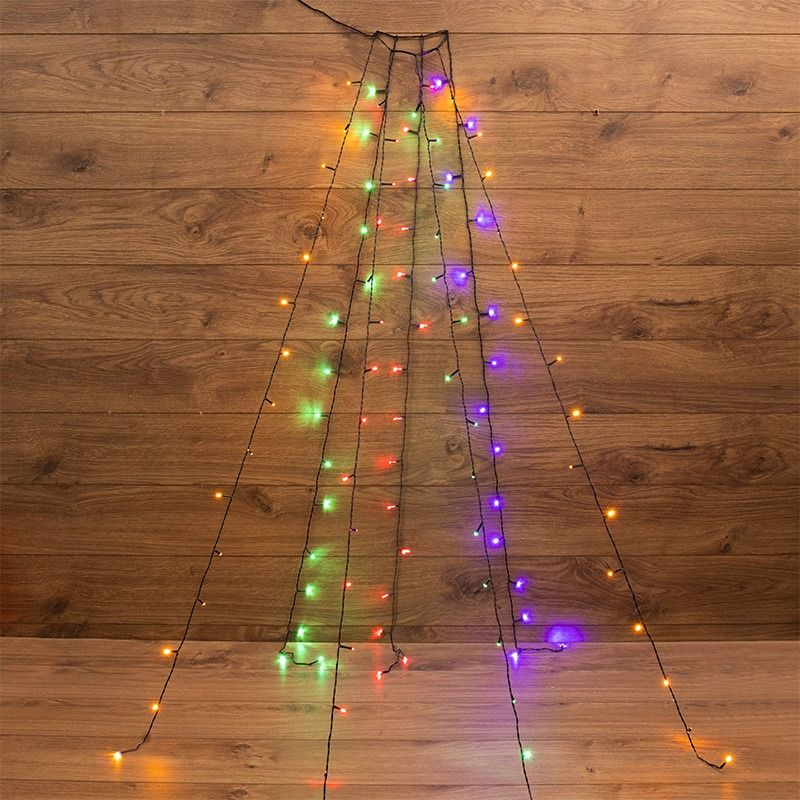 Гирлянда на елку нить светодиодная 2 метра от сети к новому году украшение для дома в комнату, электрогирлянда #1