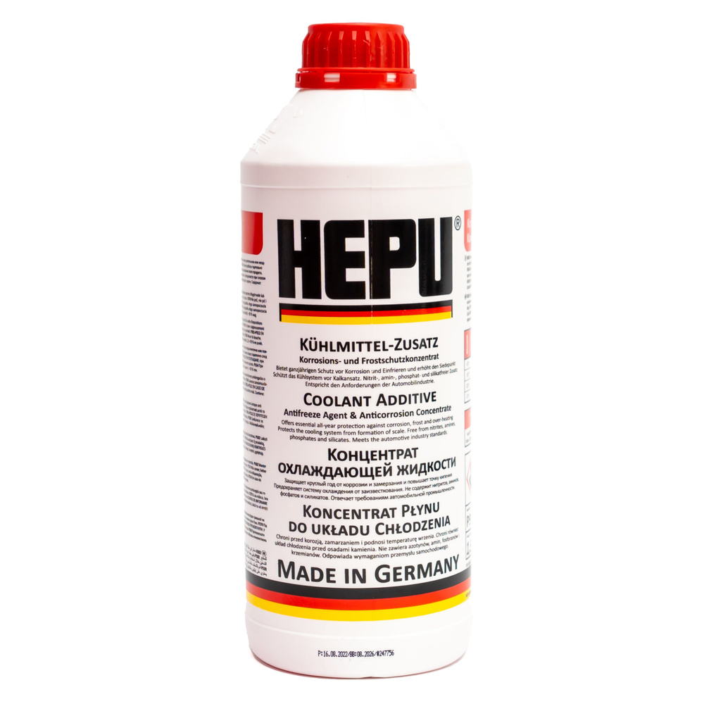 Жидкость охлаждающая HEPU P999-G12 1.5л., красная, концентрат #1