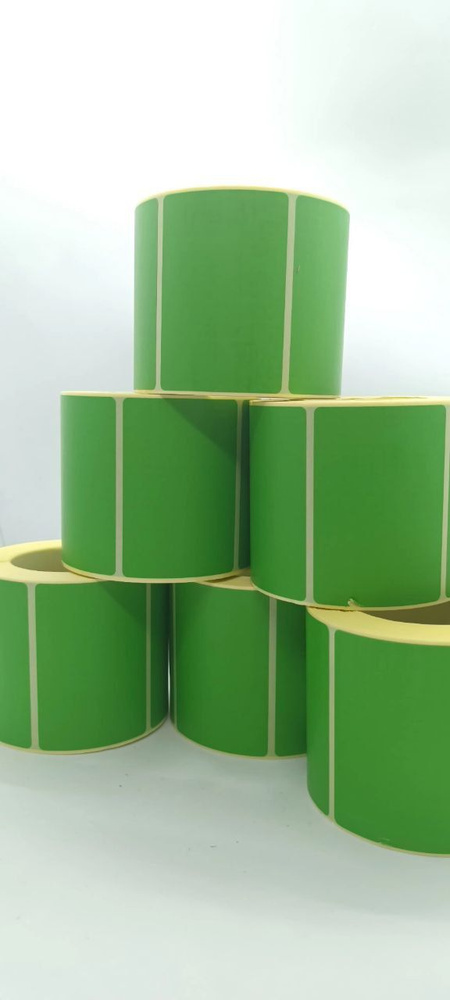 Термоэтикетка зеленая 58x40 мм (комплект из 2х роликов, 1000 этикеток)  #1