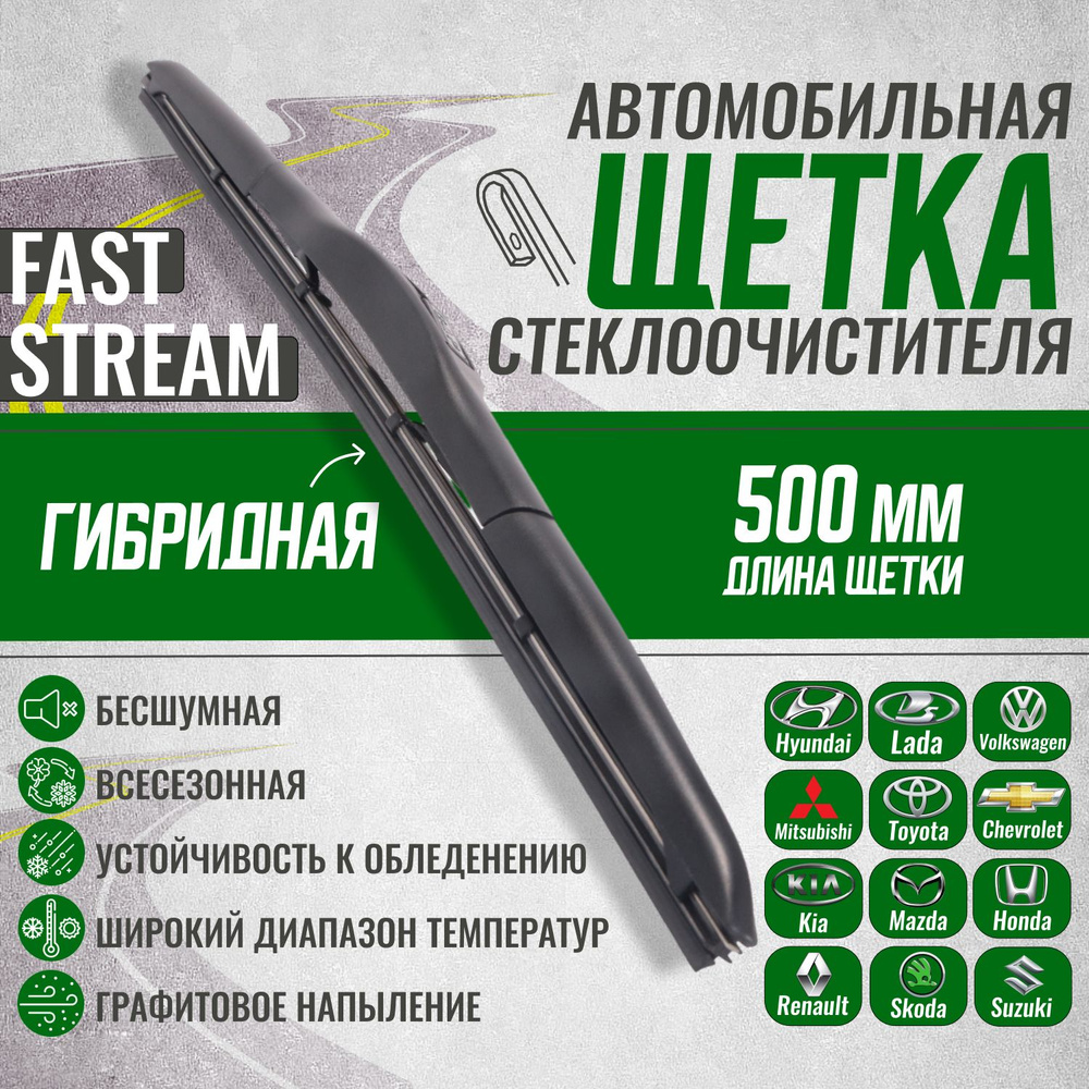 Щетка стеклоочистителя, гибридная Fast stream 20/50 #1