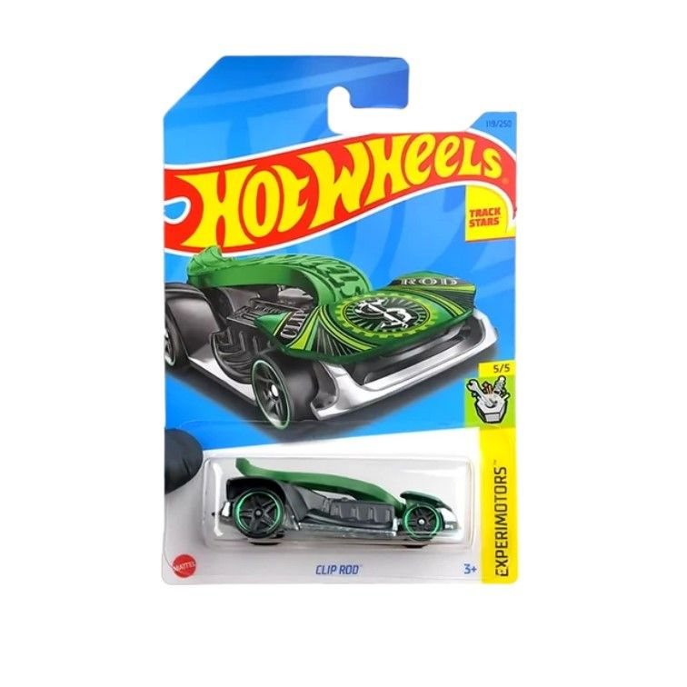 HKK75 Машинка металлическая игрушка Hot Wheels коллекционная модель Clip Rod зеленый;серый  #1