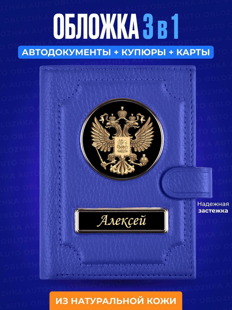 Мужское портмоне / Мужское портмоне из натуральной кожи / Кошелёк мужской / Обложка для автодокументов #1