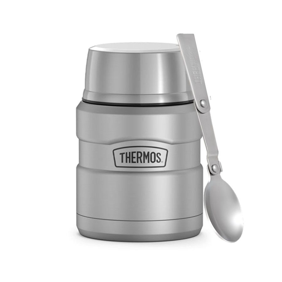 Thermos KING для еды 0.47L, стальной - безупречное качество с 1904, тот самый термос с ложкой и широким #1