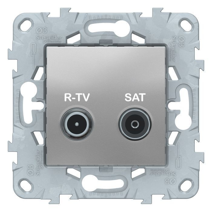 Розетка R-TV/ SAT одиночная алюминий UNICA NEW, NU545430 #1