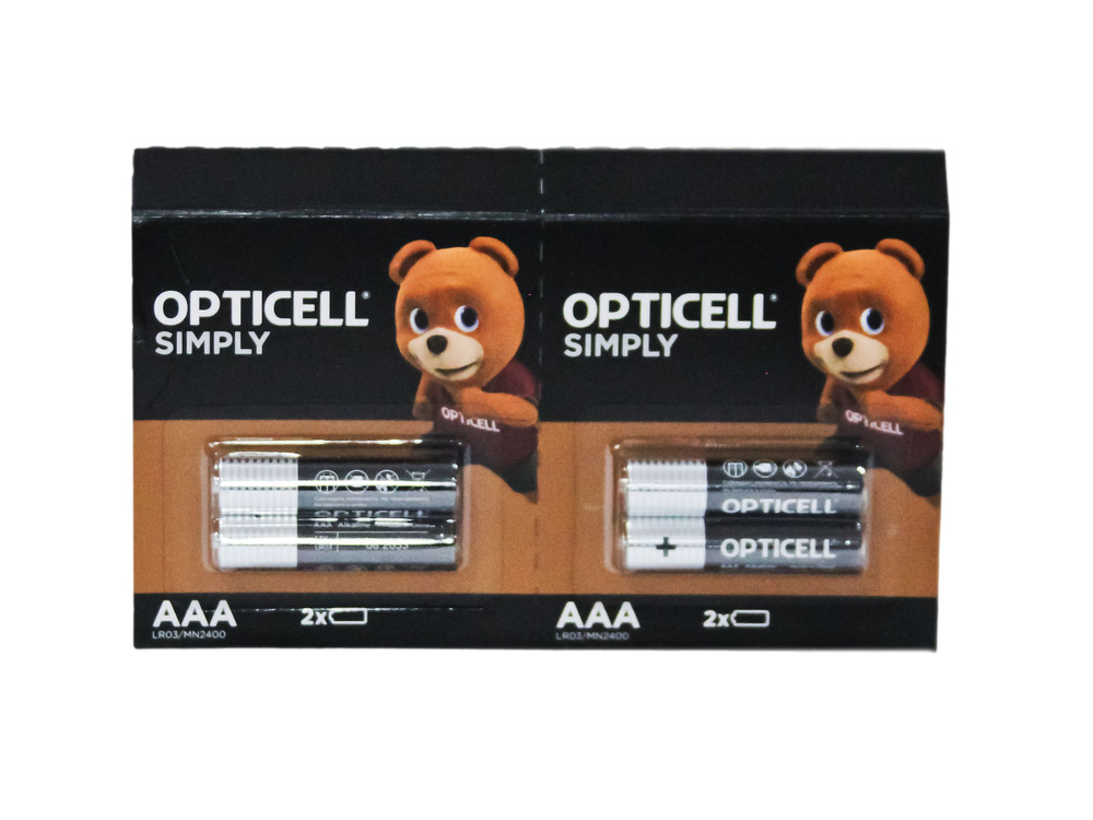 Opticell Батарейка AAA, Щелочной тип, 1,5 В, 4 шт #1