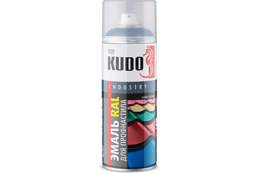 KUDO Аэрозольная краска, Алкидная, Глянцевое покрытие, 0.52 л, 0.37 кг, темно-синий  #1