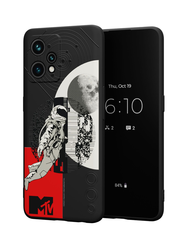 Силиконовый чехол Mobilius для realme 9 Pro+ 5G (Реалми 9 +), MTV Луна #1