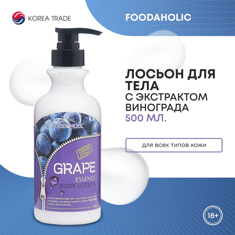 FOODAHOLIC ESSENCE BODY LOTION #GRAPE Лосьон для тела с экстрактом винограда 500 мл.  #1