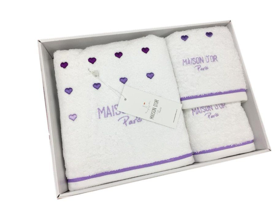 Maison D`or Набор банных полотенец maison d’or candy love, Махровая ткань, 70x140, 30x50, 50x100 см, #1