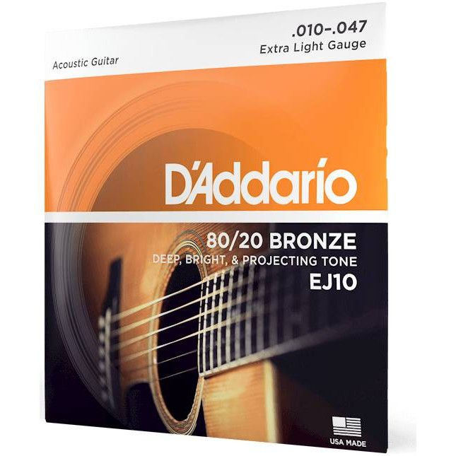 Струны для акустической гитары D'ADDARIO EJ10 (10-47) #1