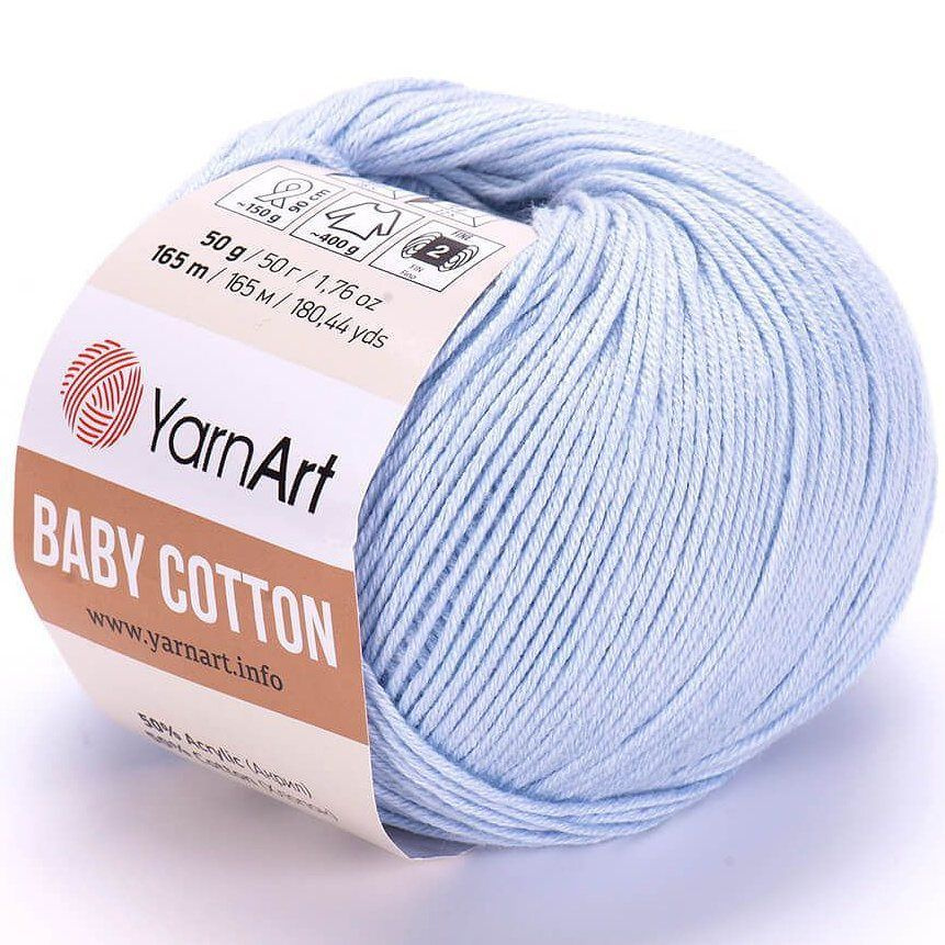 Пряжа Yarnart BABY COTTON 450 св.голубой (10 мотков) #1