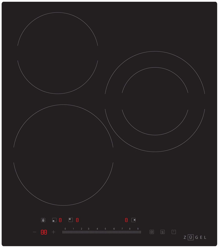 ZUGEL Электрическая варочная панель ZEH451B, черный #1