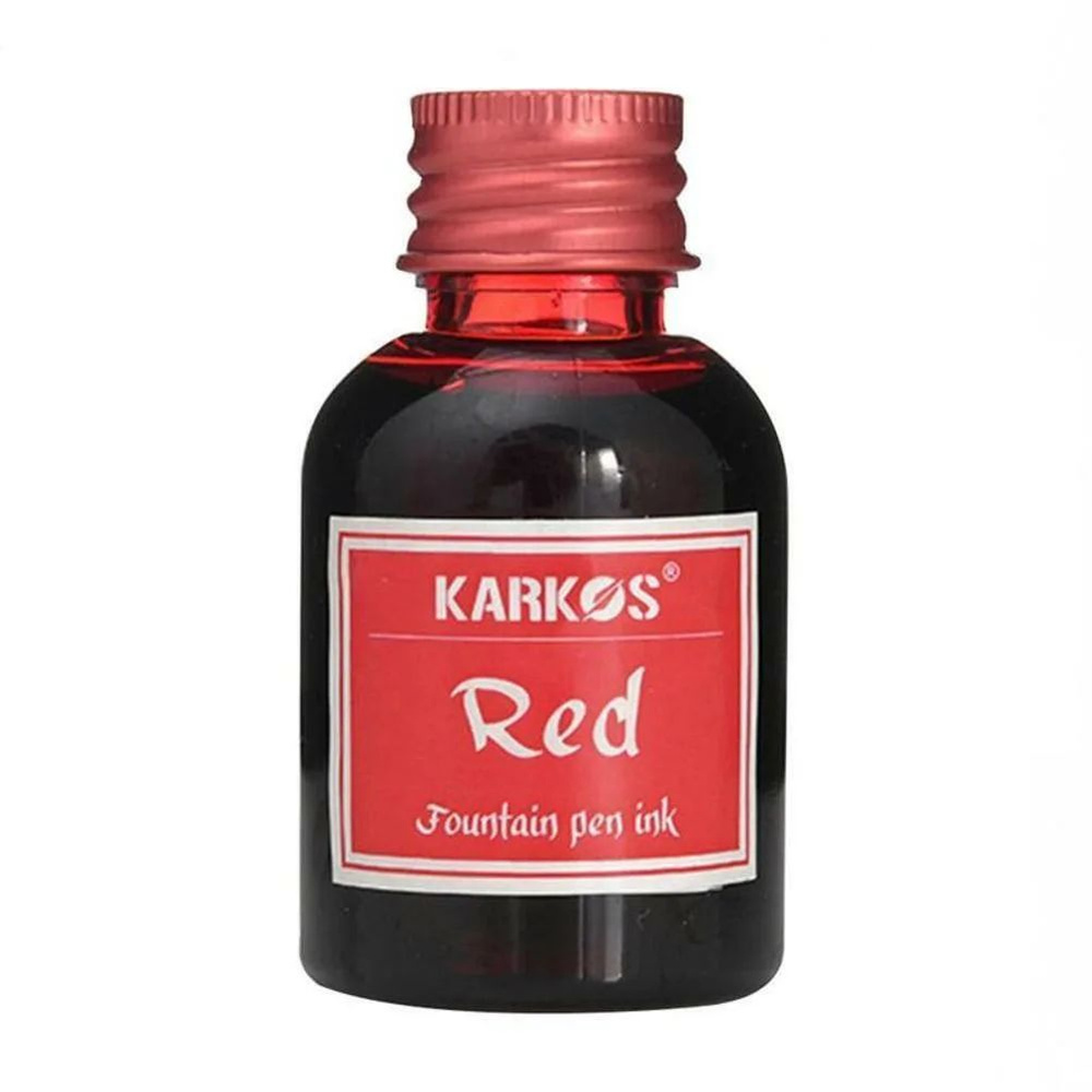 Чернила во флаконе 30 мл. красные Karkos Red Fountain pen Ink #1