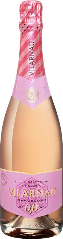 Вино безалкогольное игристое Vilarnau, розовое полусухое 2021, 750мл. Испания  #1