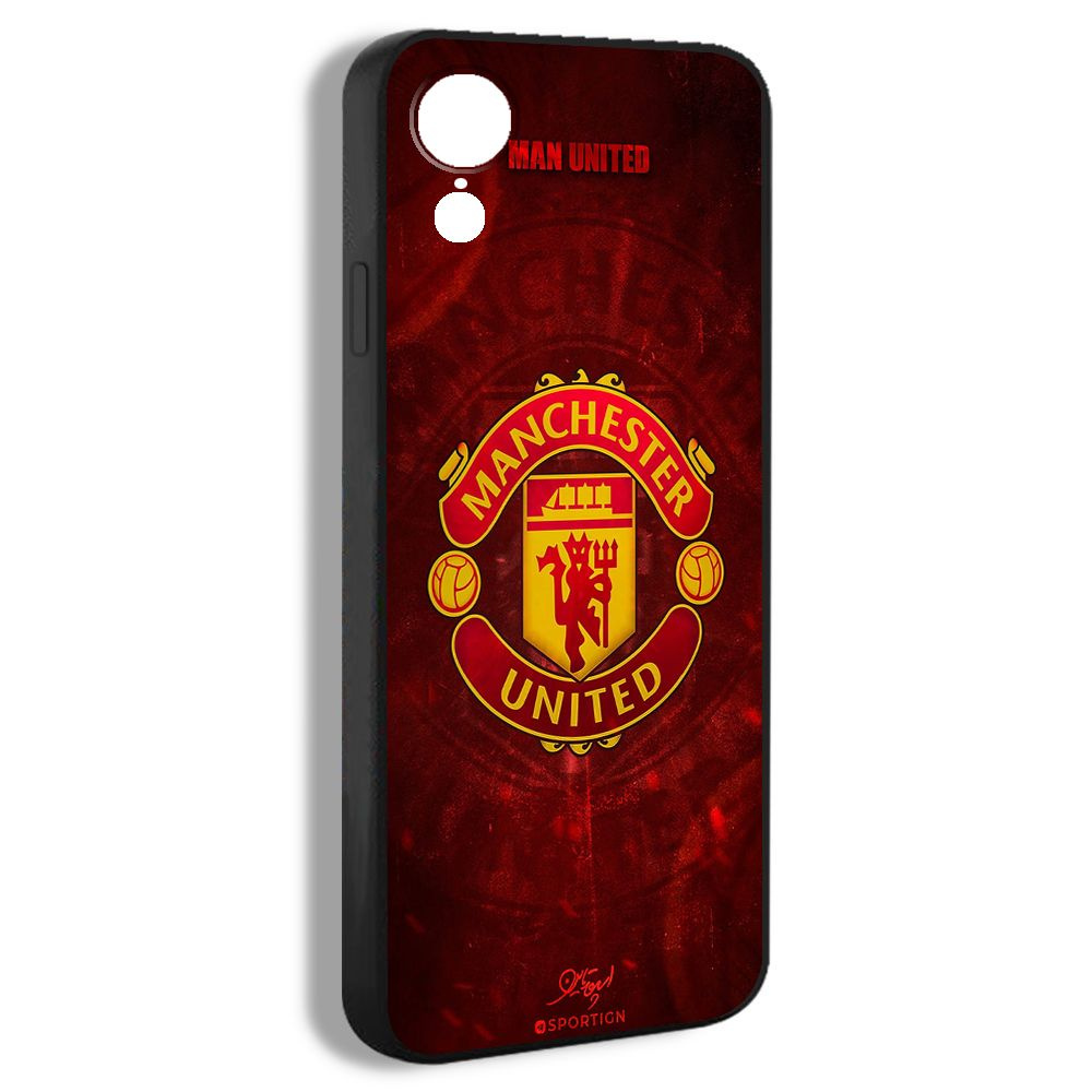 чехол на айфон iPhone XR Manchester United ФК Манчестер Юнайтед Красные дьяволы эмблема BGA03  #1