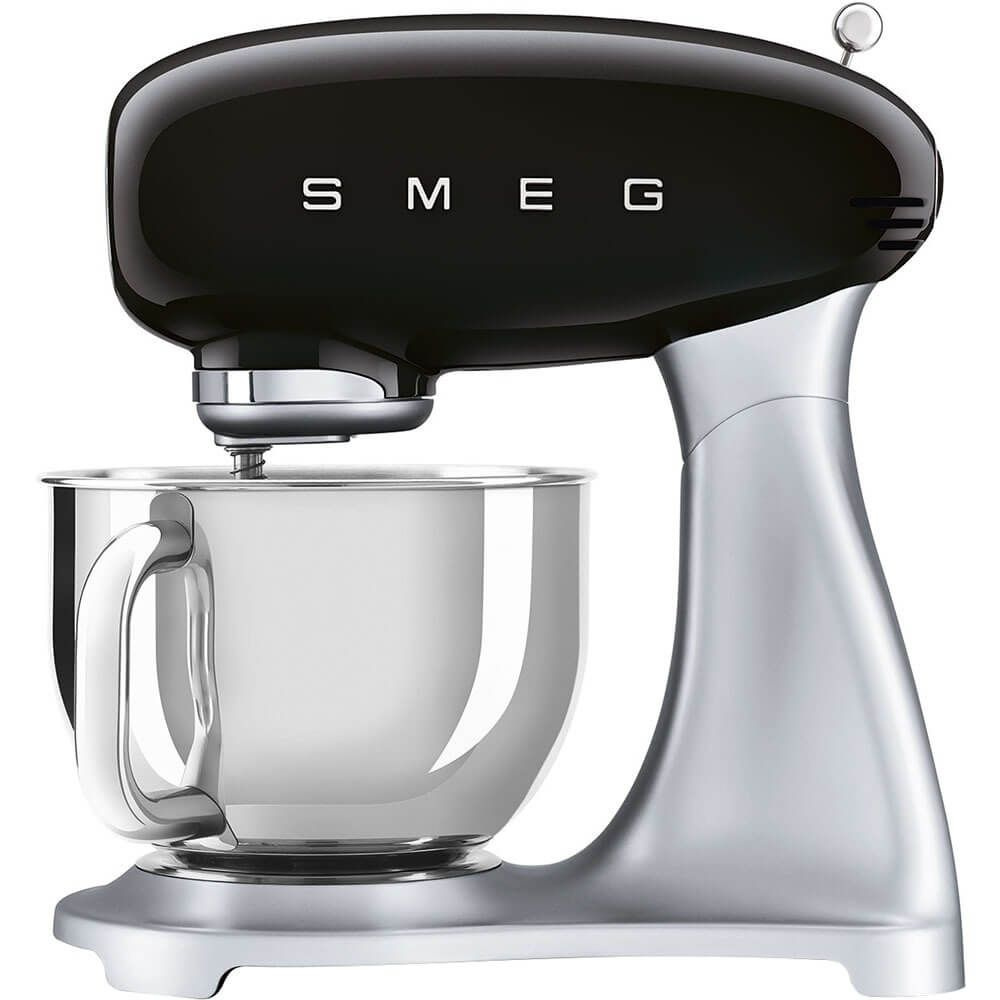 Миксер планетарный Smeg SMF02BLEU, 10 скоростей, три насадки, черный  #1