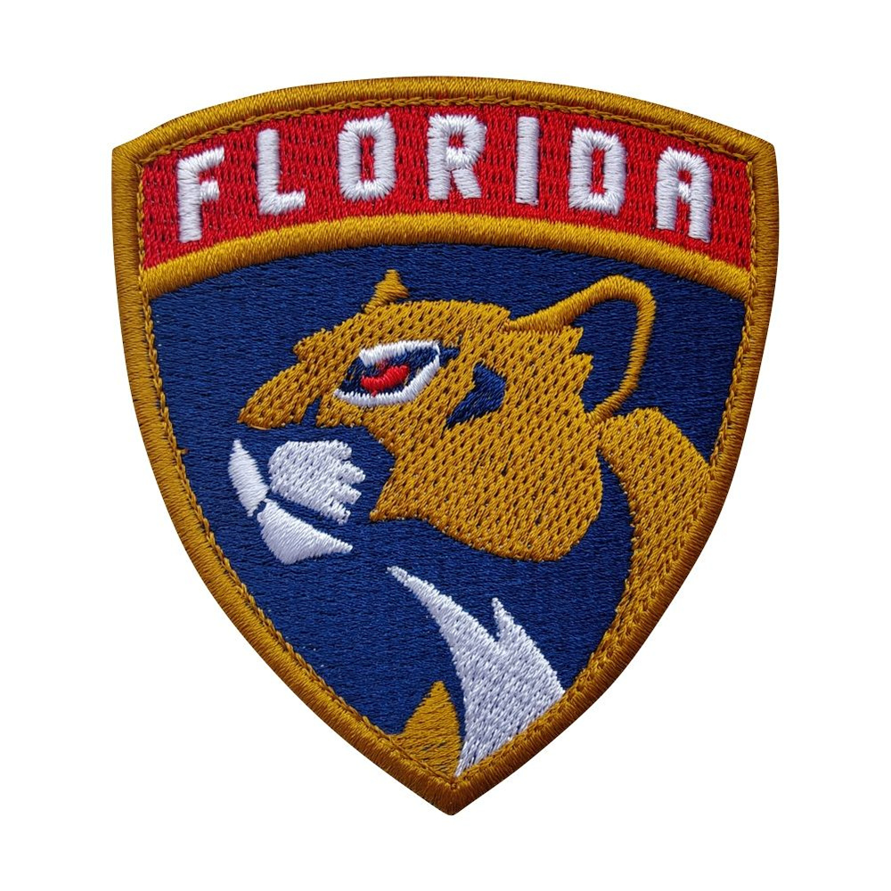 Нашивка на одежду на термослое, Стежкофф, ""Эмблема хоккейного клуба Florida Panthers", 8х7,3 см, 1 штука #1