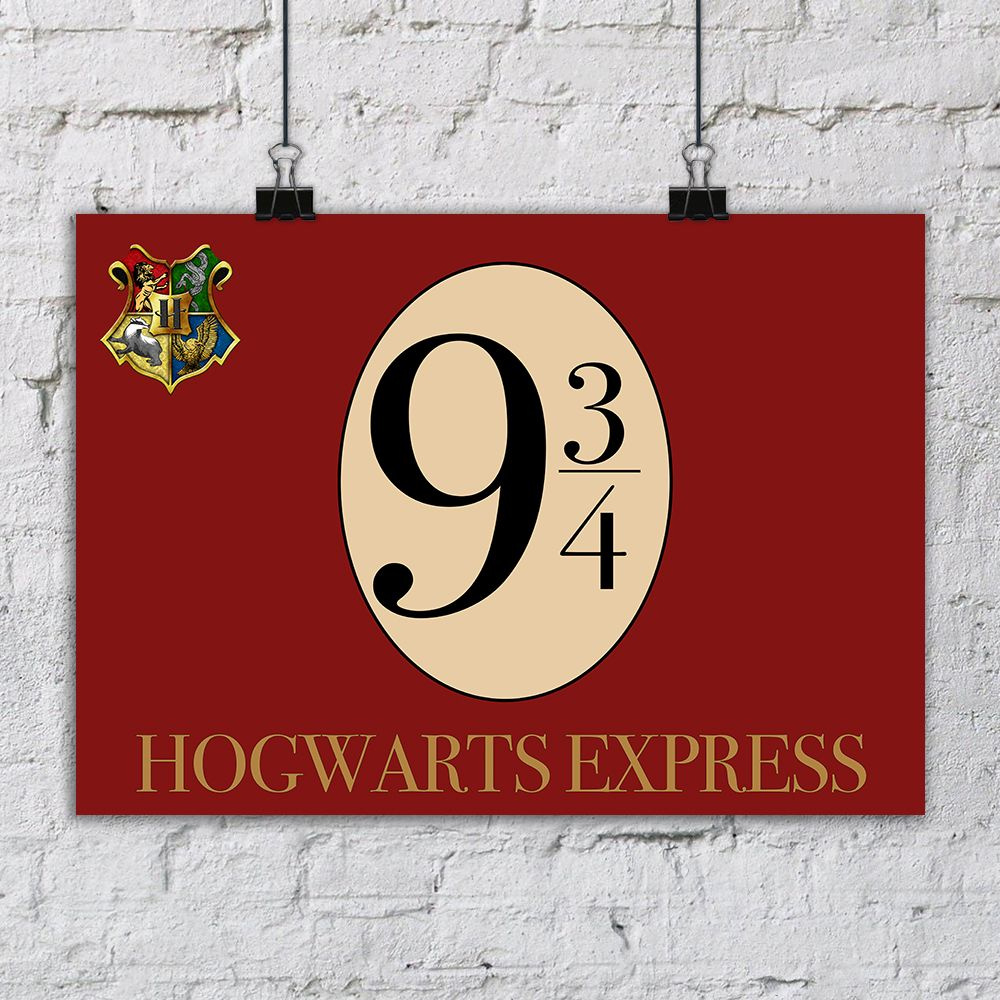 Постер Harry Potter Hogwarts Express Platform 9 3/4 / Плакат на стену #1