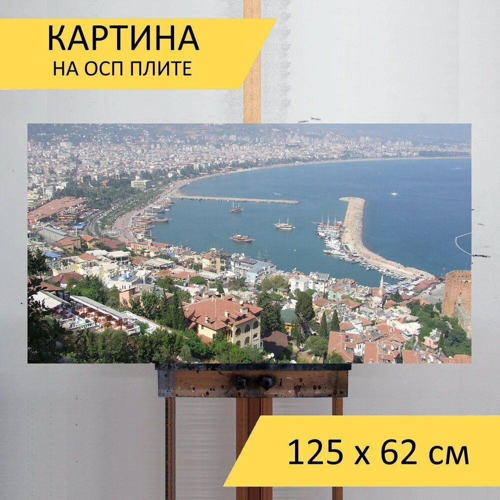 LotsPrints Картина "Алания, море, пейзаж 87", 125  х 62 см #1