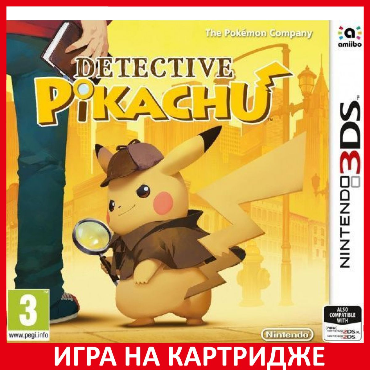 Игра на Картридже Detective Pikachu (Детектив Пикачу) (Nintendo 3DS)