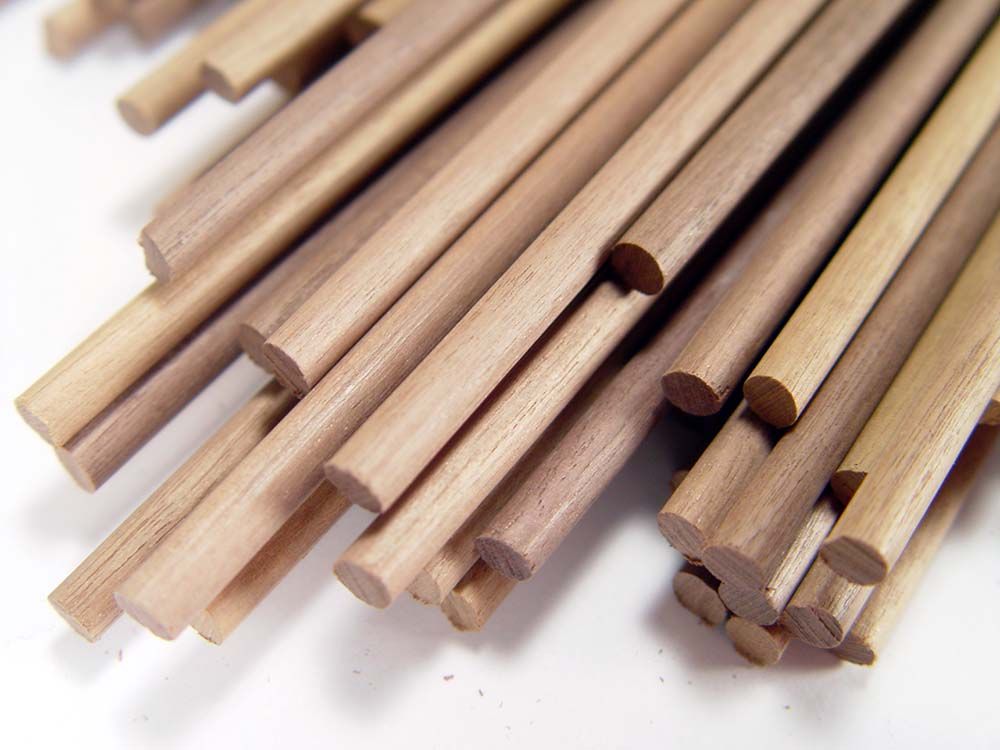 Круглаязаготовкадиаметром10мм,темныйорех,2шт,материалдлямоделирования,Италия