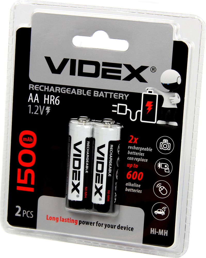 Аккумулятор VIDEX HR6/AA 1500mAh 2BL #1