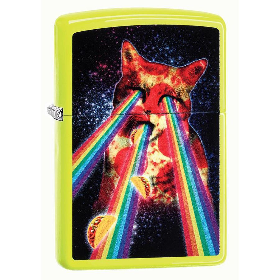 Зажигалка бензиновая ZIPPO Classic Neon Yellow #1