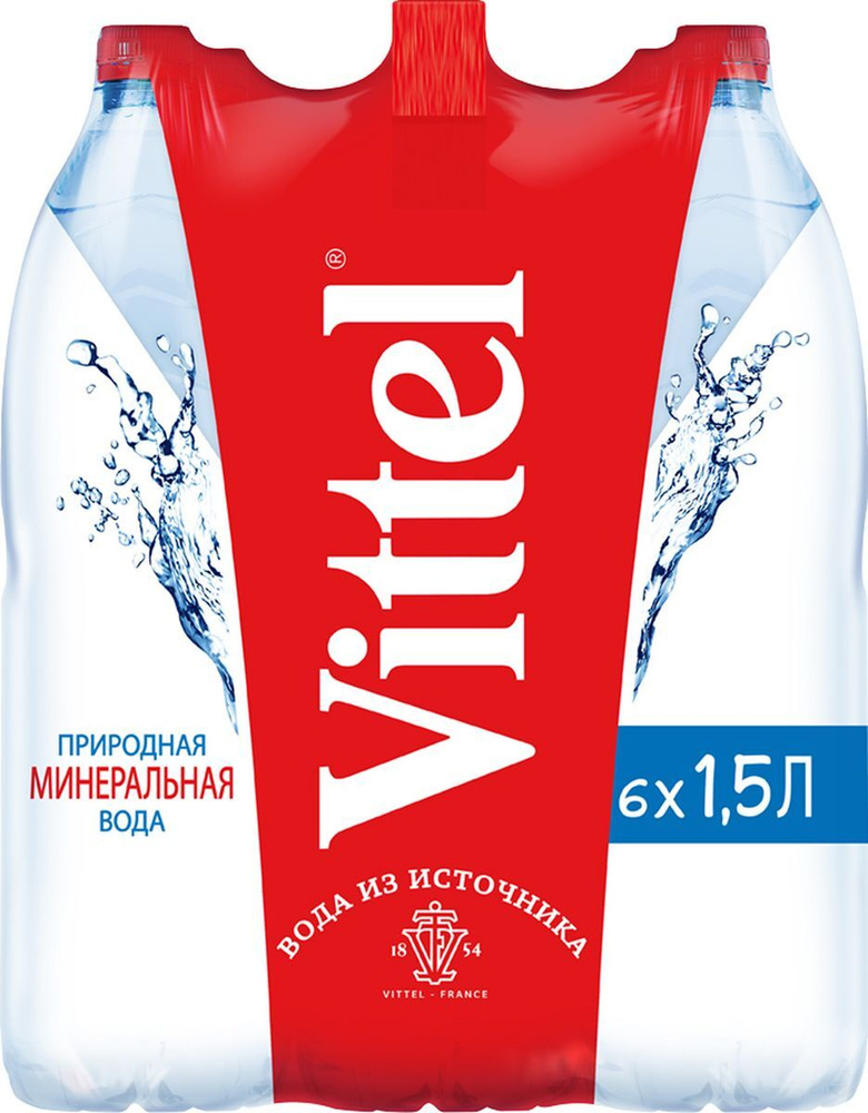 Вода негазированная Vittel минеральная, 6 шт по 1,5 л #1