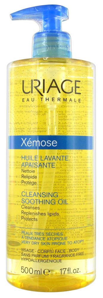 Uriage Очищающее успокаивающее масло для тела Xemose Huile Lavante Apaisante 500 мл  #1
