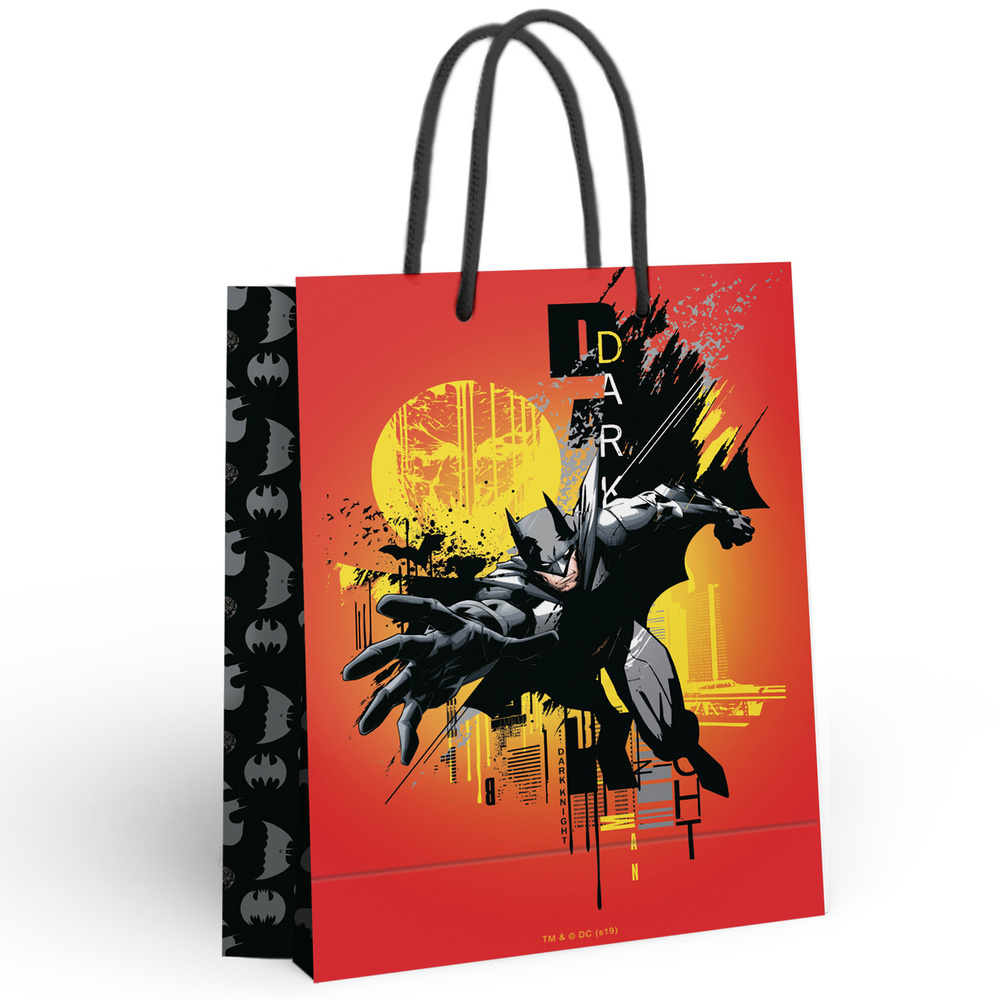 Пакет подарочный ND Play / Batman (Бэтмен), оранжевый, 250*350*100 мм, бумажный, 286627  #1
