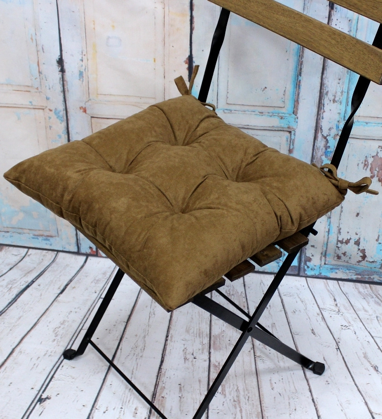 Подушка для сиденья МАТЕХ VELOURS LINE 42х42 см. Цвет коричневый, арт. 37-521  #1