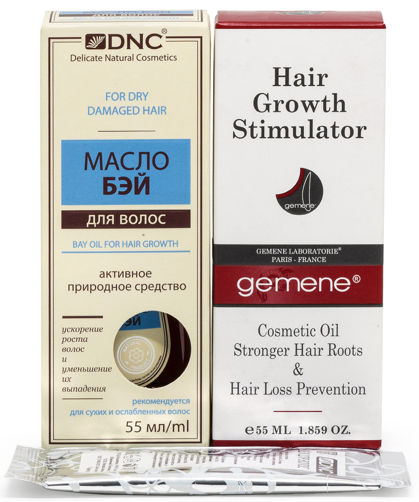 DNC набор: Масло Бэй (55 мл) 1 шт, Стимулятор роста. Масло для корней волос против выпадения (55 мл) #1