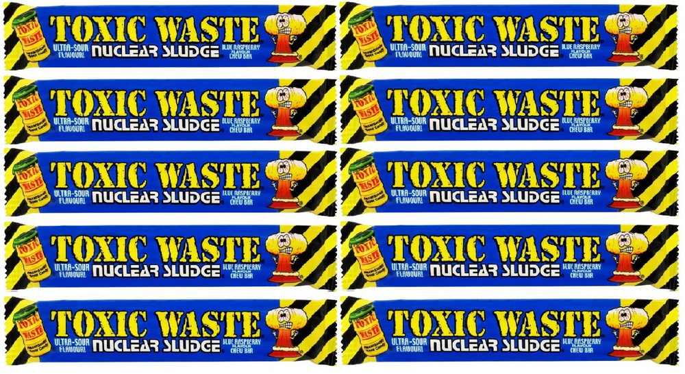 Toxic Waste Кислая конфета-пластина синяя (малина), 10 шт по 20г  #1
