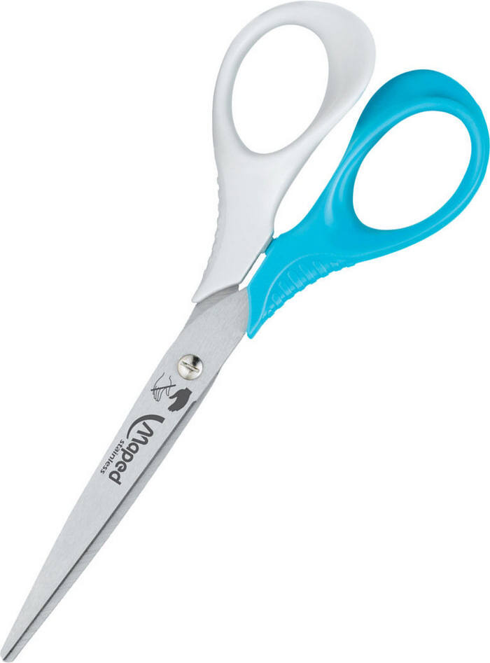 Ножницы для левшей Maped SHAPE Reflex 3D, 16 см, для детской руки, мягкие двухцветные симметричные кольца, #1